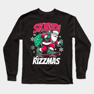 Skibidi Rizzmas Long Sleeve T-Shirt