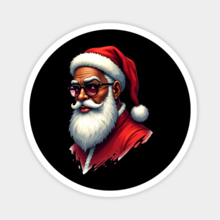 Cool African American Santa Magnet