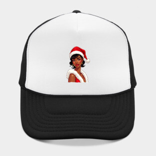 African American Woman Santa, Black Mrs Santa Claus Hat