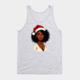 Black Girl Claus, Black Girl Christmas, Merry Christmas Tank Top