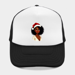 Black Girl Claus, Black Girl Christmas, Merry Christmas Hat