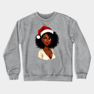 Black Girl Claus, Black Girl Christmas, Merry Christmas Crewneck Sweatshirt
