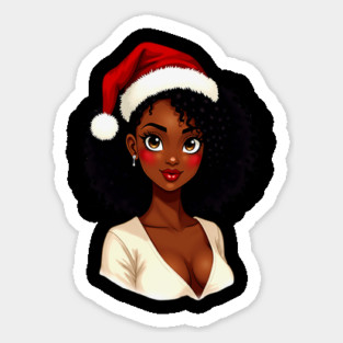 Black Girl Claus, Black Girl Christmas, Merry Christmas Magnet