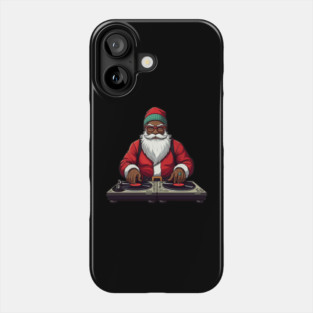 DJ Santa, African American Santa, Black Santa Phone Case