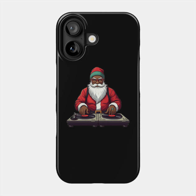 DJ Santa, African American Santa, Black Santa Phone Case by UrbanLifeApparel