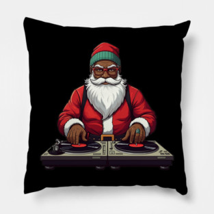 DJ Santa, African American Santa, Black Santa Pillow