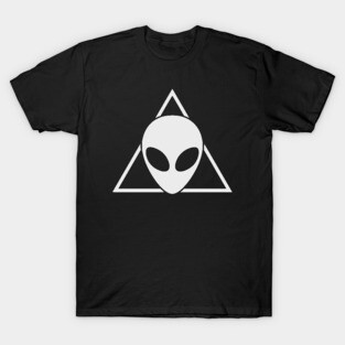 Space Alien Head Triangle T-Shirt