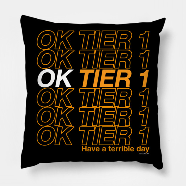 OK Tier 1 Retro Swagazon Pillow by belownormal