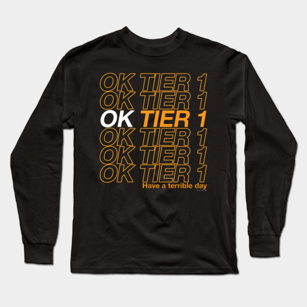 OK Tier 1 Retro Swagazon Long Sleeve T-Shirt by belownormal