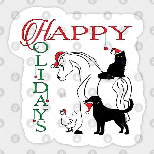 Happy Holidays! Multiple Animals! Sticker by DickinsonDesign