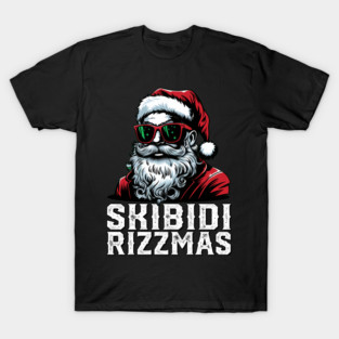Skibidi Rizzmas Christmas Rizz Santa Claus Charisma Kid Cool T-Shirt