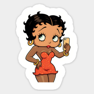 Black Betty Boop Selfie Magnet