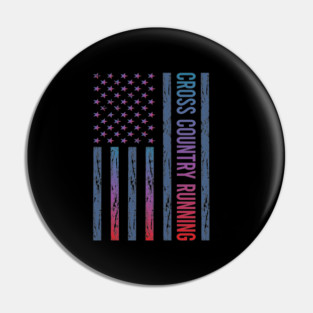 Gradient Flag Cross Country Running XC Pin