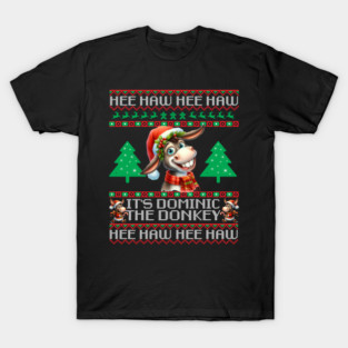 Funny Christmas Italian Christmas Donkey Dominic The Donkey T-Shirt
