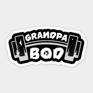 Grandpa Bod Weightlifter Grandfather Sticker
