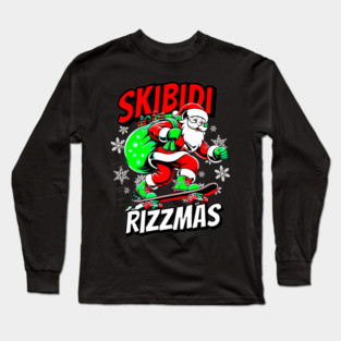 Skibidi Rizzmas Merry Christmas Women Men Kids Long Sleeve T-Shirt
