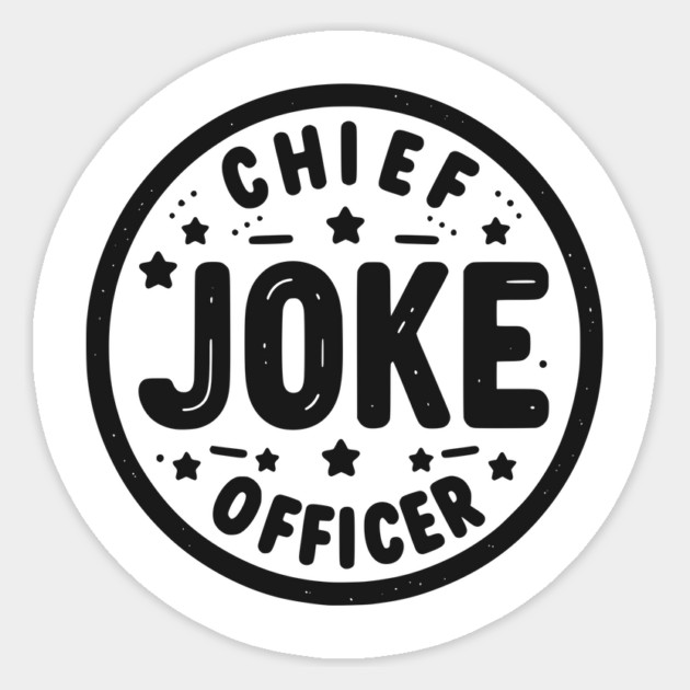 Chief Joke Officer Sticker by Frank Ring
