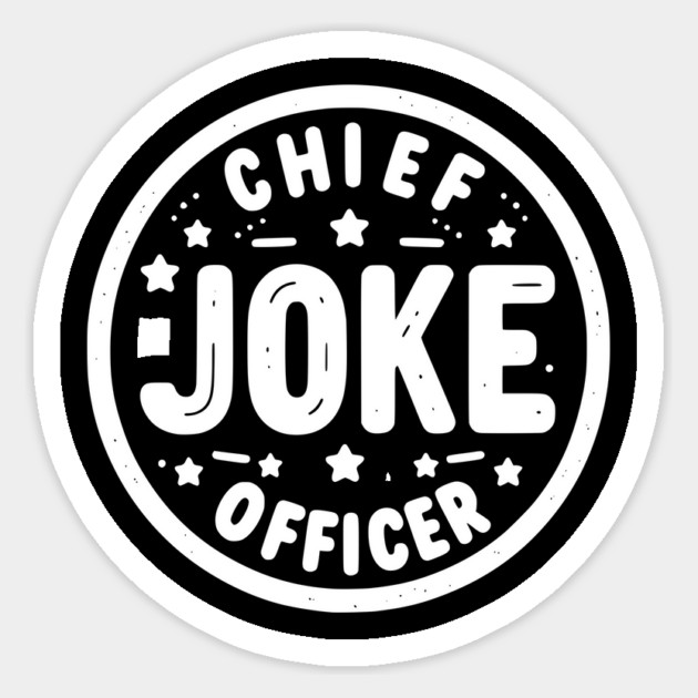 Chief Joke Officer Sticker by Frank Ring