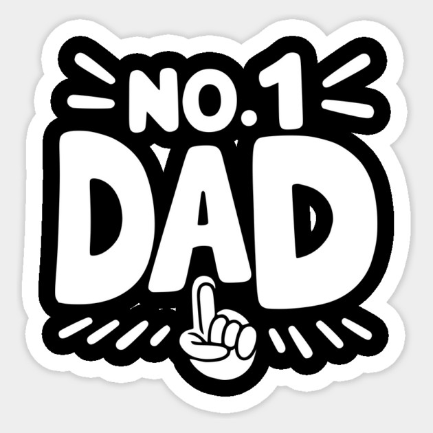 No 1 Dad Sticker by Frank Ring
