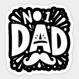 No 1 Dad Sticker