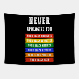 Never Apologize for your blackness Tapestry