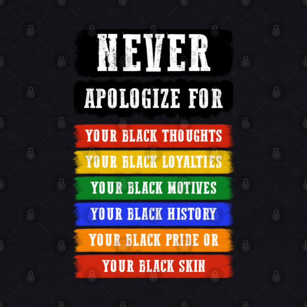 Never Apologize for your blackness by UrbanLifeApparel