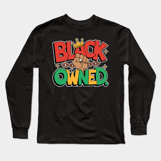 Black Owned, Black Business Long Sleeve T-Shirt by UrbanLifeApparel