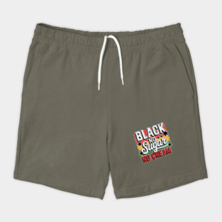 Black No Sugar No Cream Shorts
