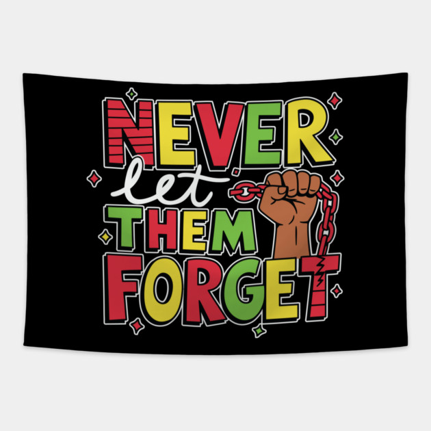 Black History - Never Let Them Forget Tapestry by UrbanLifeApparel