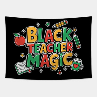 Black Teacher Magic Tapestry