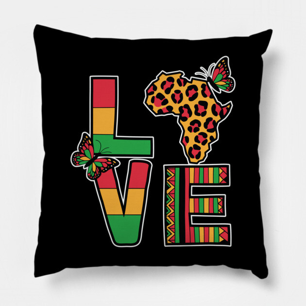 Love - Black History, Africa, Afrocentric Pillow by UrbanLifeApparel