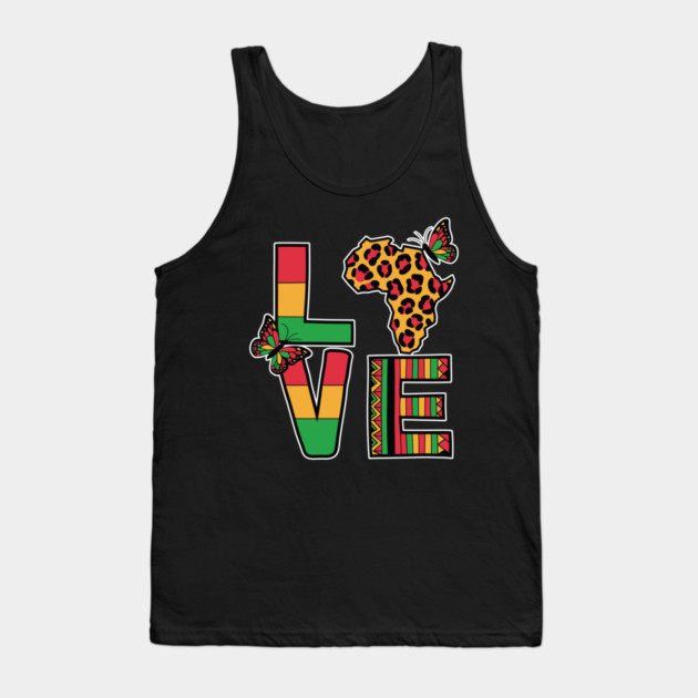 Love - Black History, Africa, Afrocentric Tank Top by UrbanLifeApparel