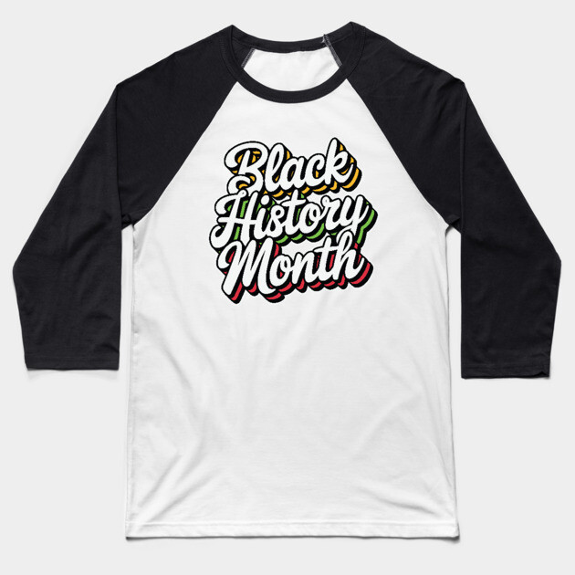 Black History Month Baseball T-Shirt by UrbanLifeApparel