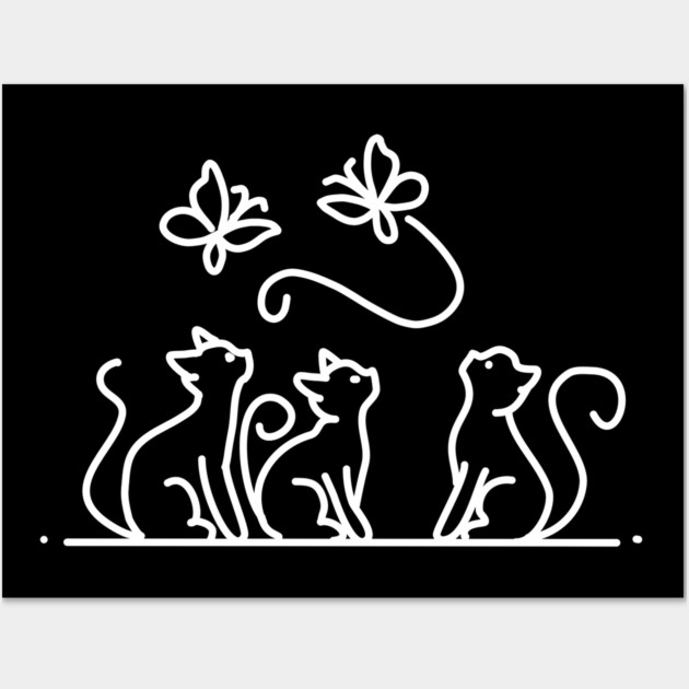 Cats & Butterflies Wall Art by H. R. Sinclair