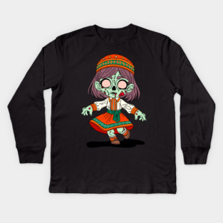 Cute Armenian Zombie Kids Long Sleeve T-Shirt