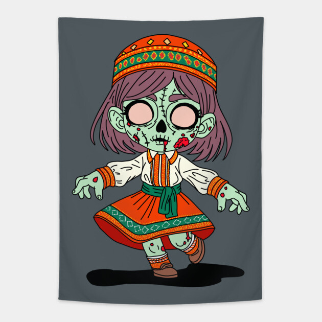 Cute Armenian Zombie Tapestry by H. R. Sinclair