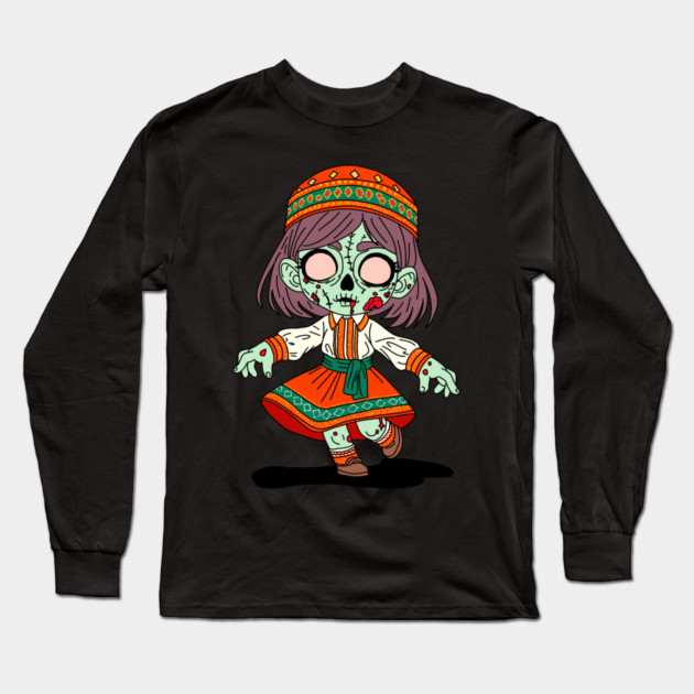 Cute Armenian Zombie Long Sleeve T-Shirt by H. R. Sinclair