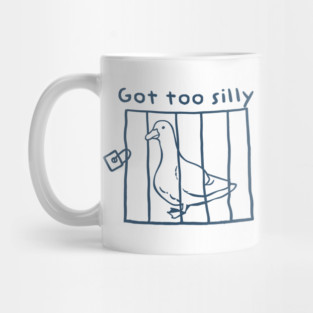 Retro got too silly - unisex t shirt, meme t shirt, Silly Shirt Lovers, Funny silly goose Vintage Mug