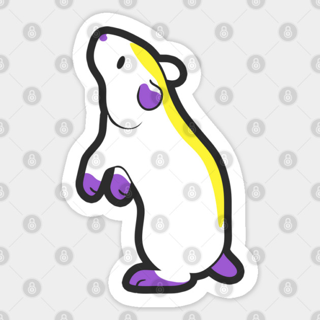 Enby Hamster Sticker by DeguArts