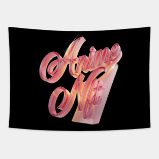 Style Anime NFT Aesthetic Pink Colors Tapestry