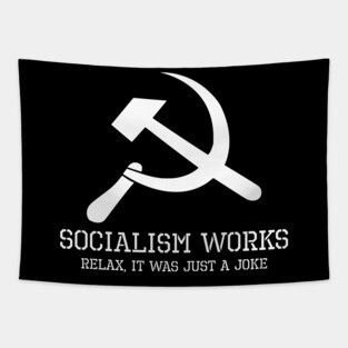 Funny Political Anti Socialism Communist Hammer & Sickle Tapestry