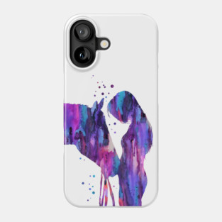 Girl with horse Phone Case