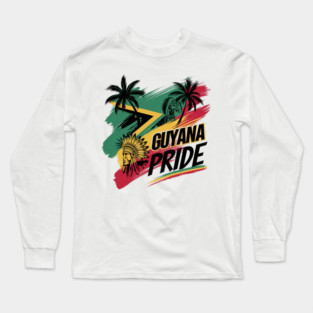 Explore Guyana Inspired: Unique Designs Showcasing Guyanese Pride and Culture Long Sleeve T-Shirt