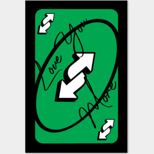 Green Reverse Card Love You More Posters and Art
