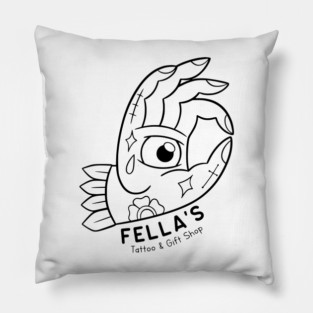 Fella's Tattoo & Gift Shop logo Pillow