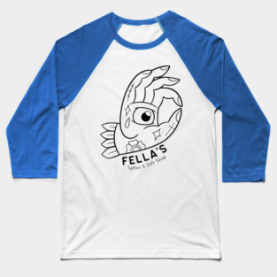 Fella's Tattoo & Gift Shop logo Baseball T-Shirt