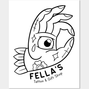Fella's Tattoo & Gift Shop logo Posters and Art