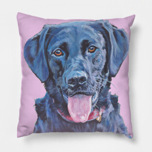 Labrador Retriever Fine Art Painting Pillow
