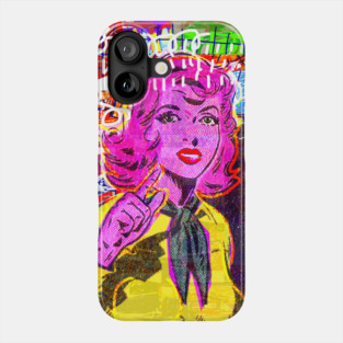 pop art girl Phone Case
