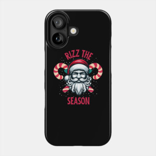 Rizz The Season, Merry Rizzmas, Funny Santa Claus face for Christmas Phone Case